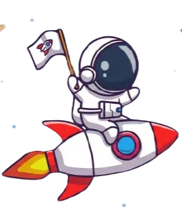 Astronaut floating